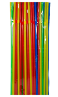 Трубочки для коктейлей разноцветные, 210*4.8 мм