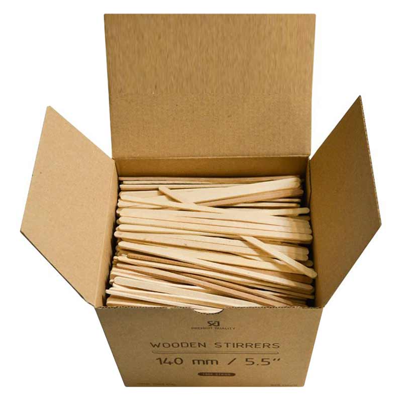 Размешиватель, деревянный, 140 мм, 1000 шт.