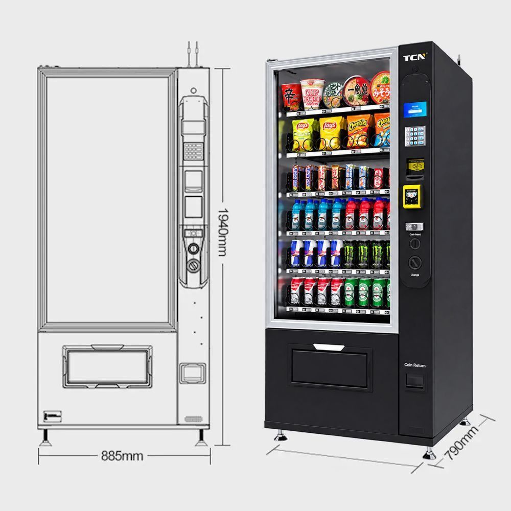 Торговый снековый автомат Vending Machine TCN-CSC-8G (V10)