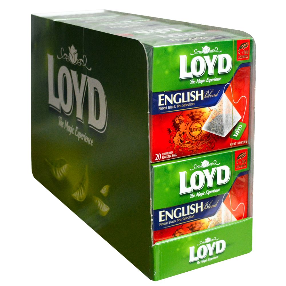 Чай в пакетиках пирамидках Loyd English Blend, 1,75г*20 шт, 10 уп.Нет в наличии
