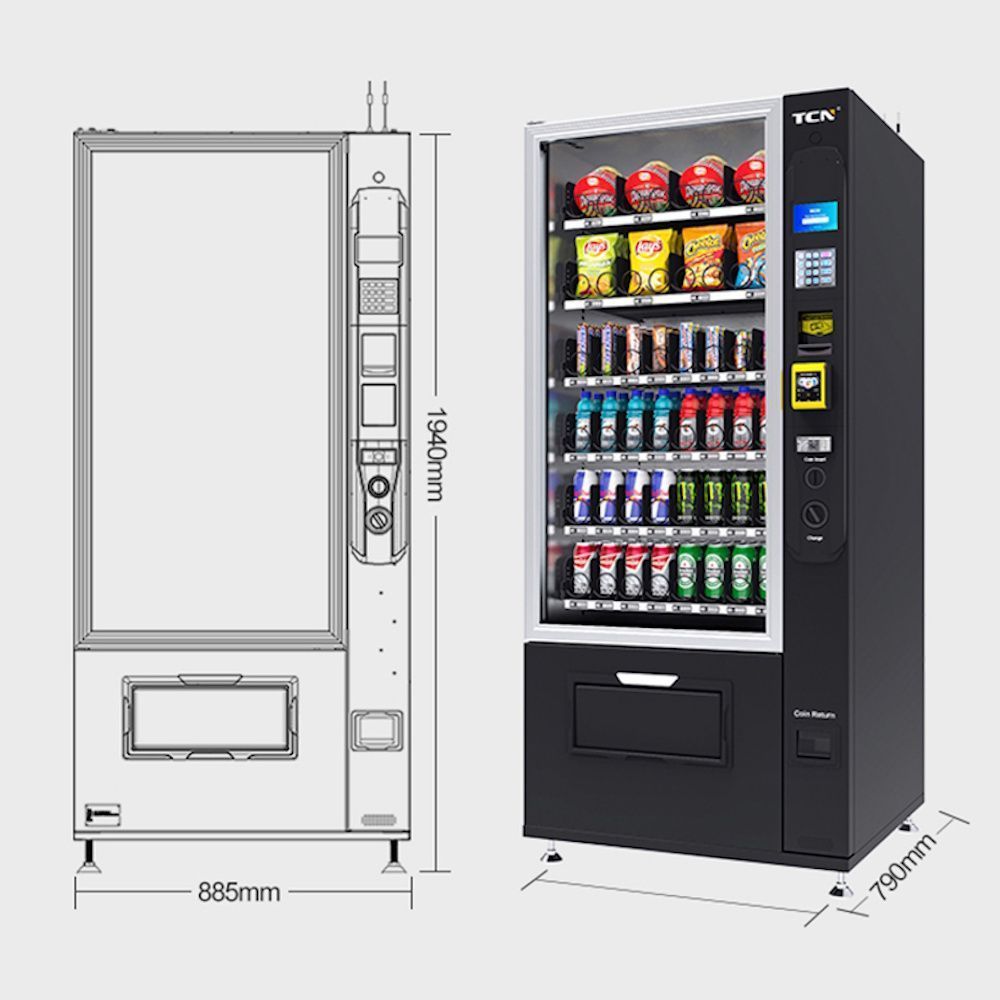 Торговый снековый автомат Vending Machine TCN-CSC-8G (V10)