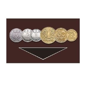 Наклейка ДМонети 1, 2, 5 грн, горизонтальна