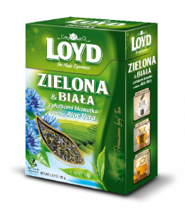 Чай листовой Loyd, зелёный и белый, с алое вера и лепестками васильков, 80 г Чай листовой Loyd, зелёный и белый, с алое вера и лепестками васильков, 80 г