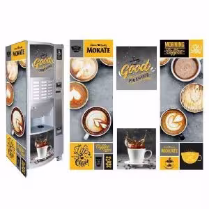 Брендированная наклейка на кофейный автомат Rheavendors Luce ES (lazio)