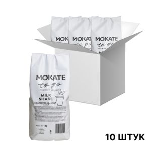 Молочный коктейль Mokate со вкусом клубники и банана, 1кг*10уп