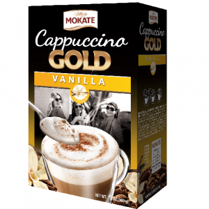 Капучино Mokate Caffetteria Cappuccino Gold Vanilla, 12,5г*8шт. Капучино Mokate Caffetteria Cappuccino Gold Vanilla, 12,5г*8шт.