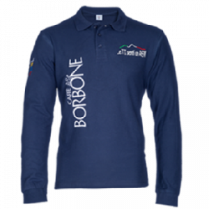 Поло с длинным рукавом и логотипом Caffe BORBONE Поло с длинным рукавом и логотипом Caffe BORBONE