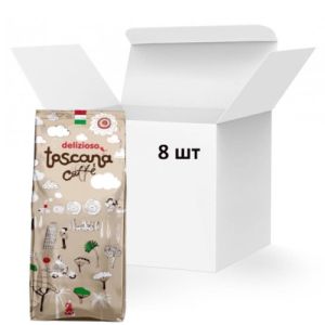 Кава в зернах Gemini Toscana Caffe Delizioso, 1кг*8 шт
