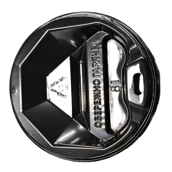 Пластиковые крышки для бумажных стаканчиков 81 мм, черные