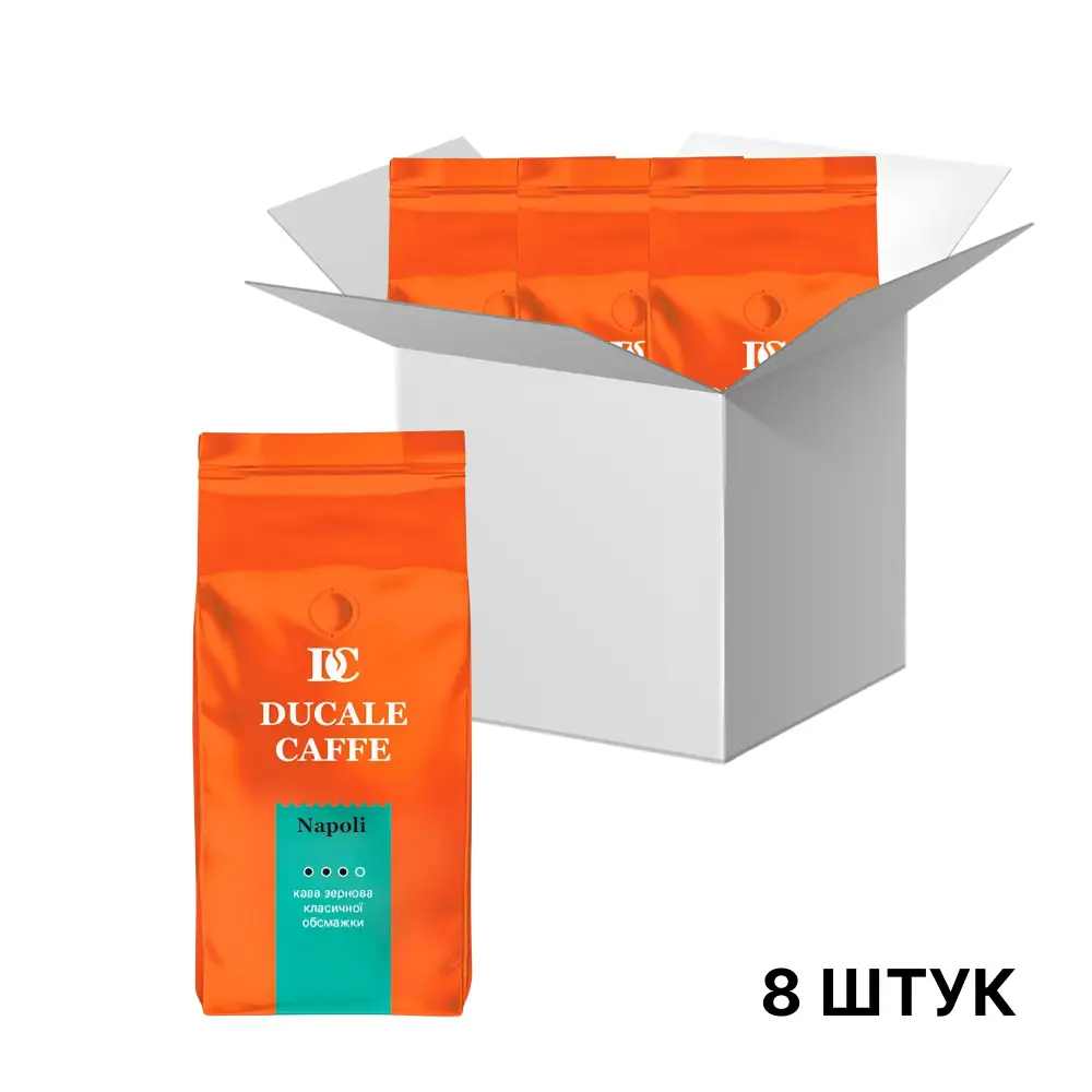 Кофе в зернах Gemini Ducale Napoli, 1кг*8 шт
