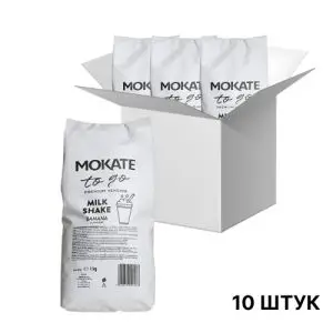 Молочный коктейль Mokate со вкусом банана, 1кг*10уп