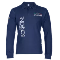 Поло с длинным рукавом и логотипом Caffe BORBONE