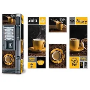 Наклейка на кофейный автомат Necta Kikko